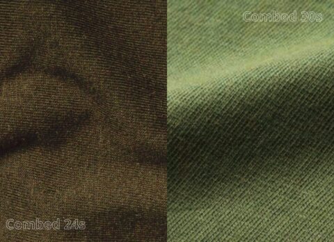 Ilustrasi perbedaan ketebalan dan karakteristik kain Cotton Combed 24s dan 30s