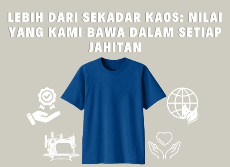 Kaos polos DGandels dilipat rapi dengan benang jahitan yang detail dan rapi