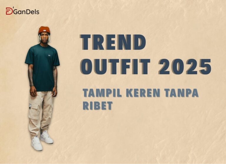 Model mengenakan outfit trendi tahun 2025 dari DGandels dengan gaya simpel dan stylish