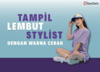 Kaos polos warna cerah tampil lembut dan stylist