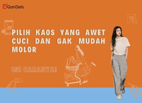 Ilustrasi kaos polos berkualitas yang awet dicuci dan tidak mudah molor