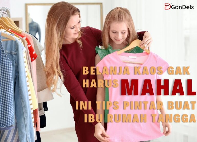 Banner artikel Belanja Kaos Gak Harus Mahal dengan tips hemat pintar untuk ibu rumah tangga