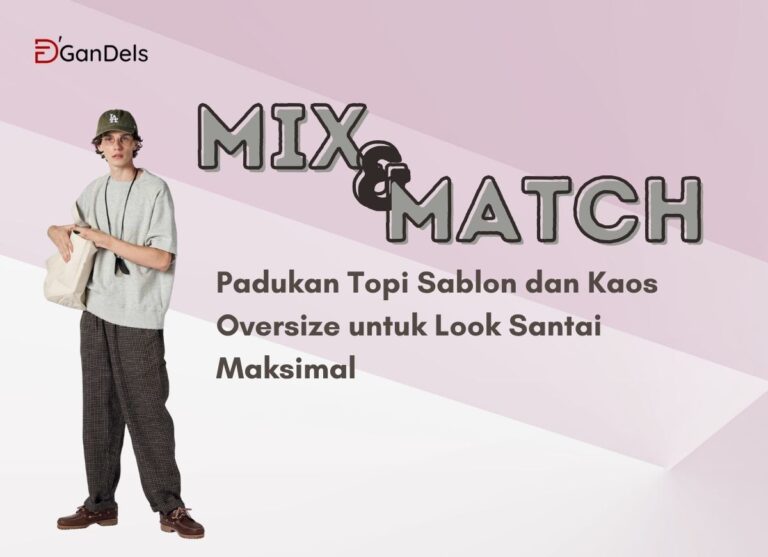 gaya kasual dengan topi sablon dan kaos oversize untuk look santai maksimal