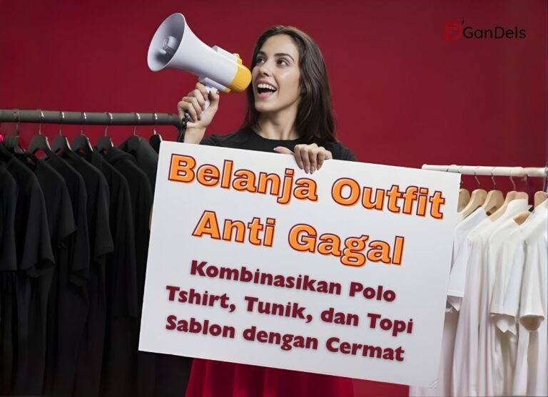 Belanja outfit anti gagal dengan kombinasi polo tshirt, tunik, dan topi sablon dari D’GanDels