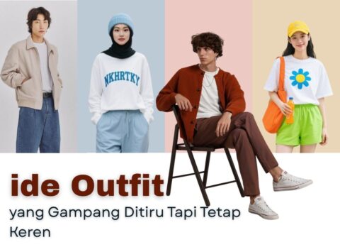 Banner ide outfit harian yang gampang ditiru tapi tetap keren untuk tampilan simple dan stylish