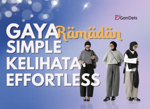 Gaya Ramadan yang simple tapi tetap kelihatan effortless dengan outfit kaos polos yang nyaman dan stylish