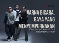 Ilustrasi gaya berpakaian simpel dengan perpaduan warna yang mencerminkan karakter diri