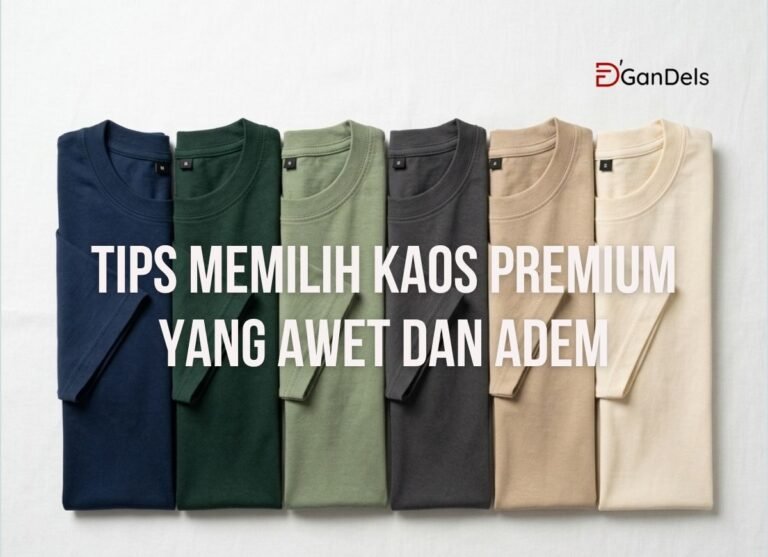 Ciri kaos berkualitas tinggi dengan bahan premium yang adem, nyaman, dan awet digunakan sehari-hari