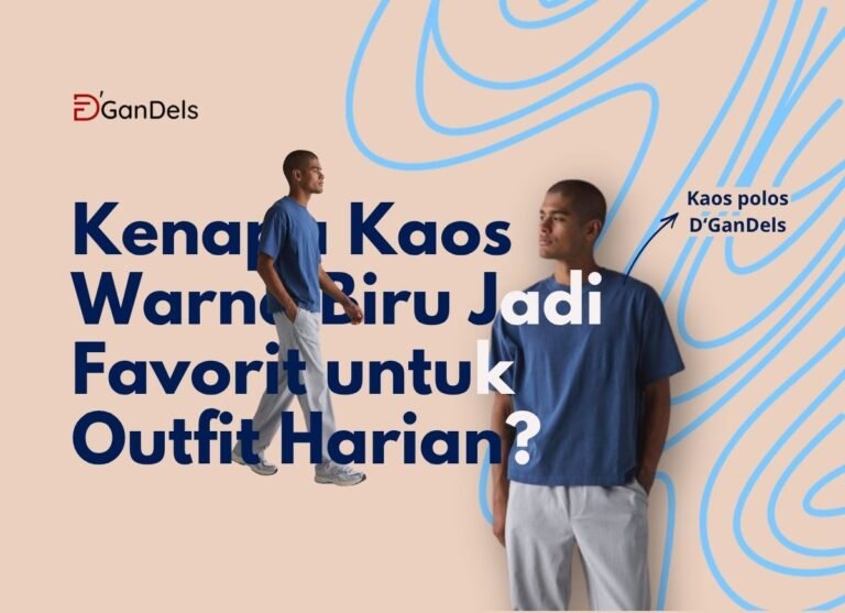 Kaos biru favorit untuk outfit harian yang simpel dan stylish