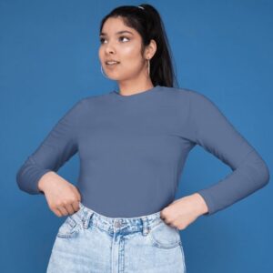 Kaos wanita warna denim blue dari DGandels, simpel dan elegan