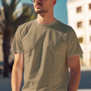Kaos Polos Pendek Cowok Cotton Combed 24s Warna Coklat Susu - Dgandels